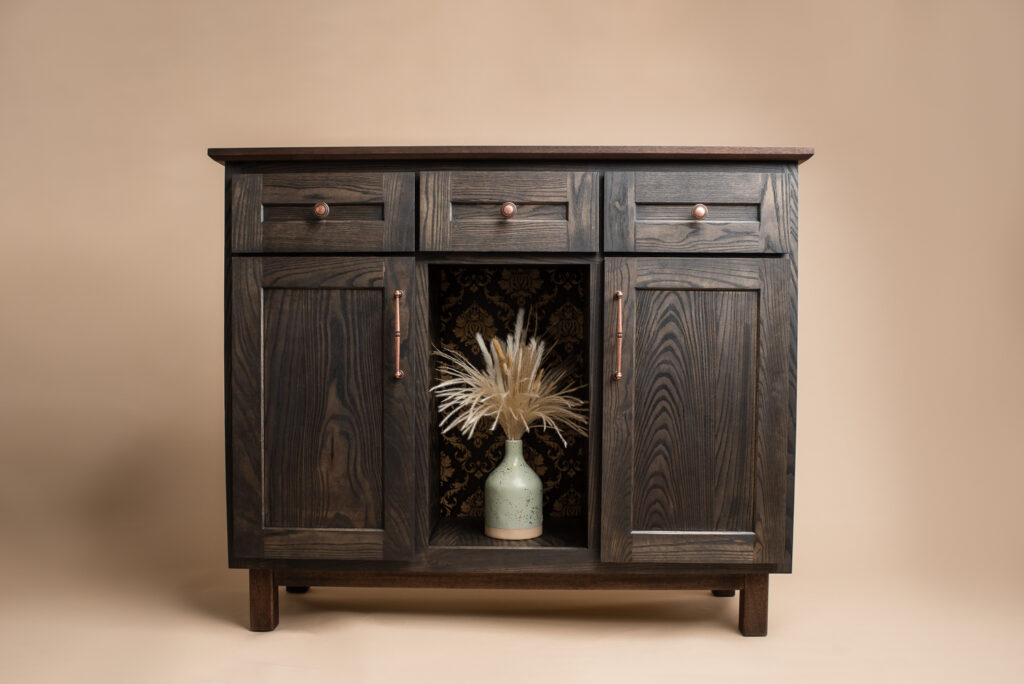 shaker cabinets in a hutch