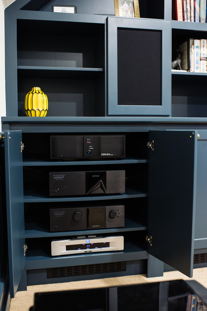 audio setup for a theater room